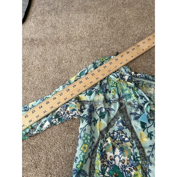 Hale Bob Off The Shoulder Top Blouse Size Medium Silk Blend - Picture 5 of 8